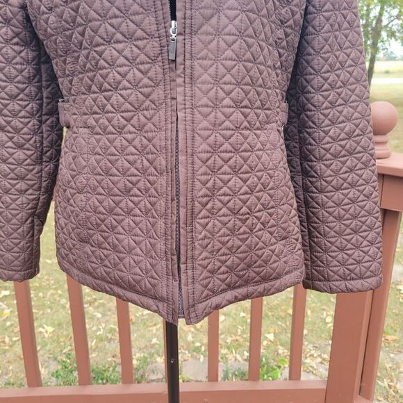 FS Limited Women's Brown Solid Long Sleeve Full Zip Quilted Jacket Size Medium - Picture 4 of 14
